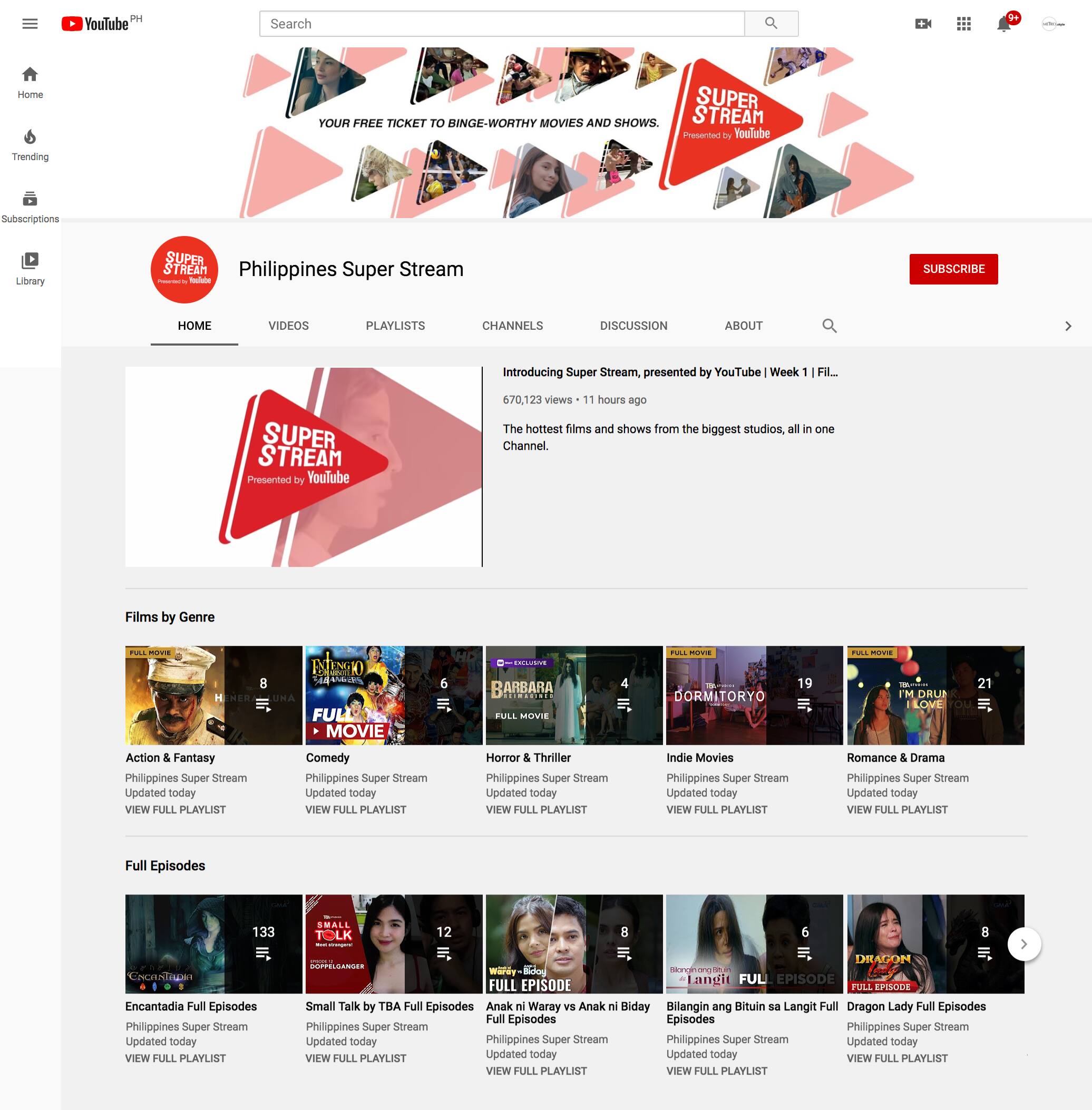 YouTube Launches Super Stream in the Philippines With Over 35 Movies